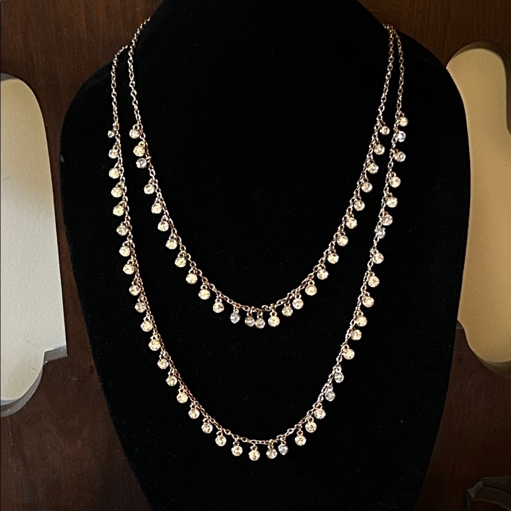 Gold and Crystal Necklace